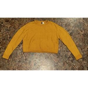 Divided H&M Yellow Crop Sweater Size Small